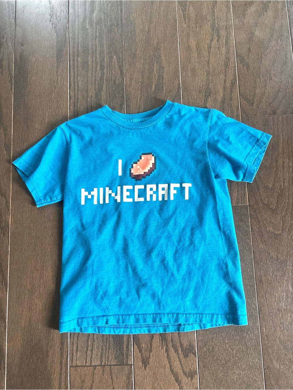 Mojang Boys Blue Minecraft- Graphic T-Shirt- Size M (8)
